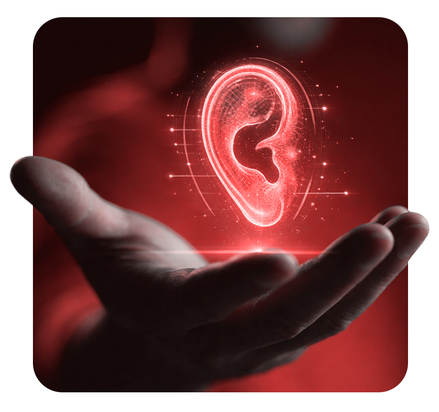 mão sem fundo vermelha